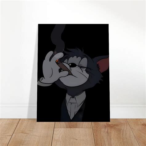 Premium Tom and Jerry Smoking Cigar Poster, Tom Badass Smoking Cigar ...