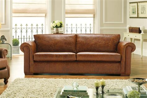 4 Seater Leather Sofa Bed | Baci Living Room