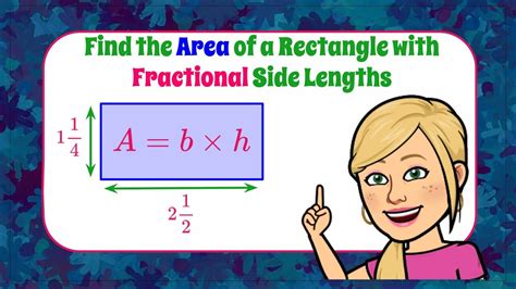 Find The Area Of A Rectangle With Fractional Side Lengths Math