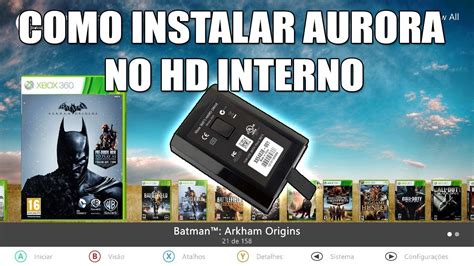 Como Instalar Aurora No Hd Interno Rgh Jtag Youtube