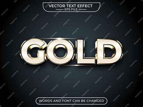 Premium Vector Gold Text Effect Editable 3d Text For Business