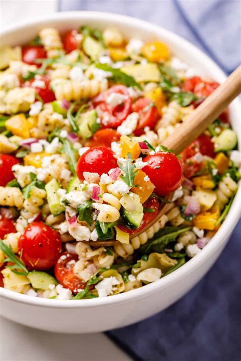 Fresh Light Summer Pasta Salad Recipe All Things Mamma