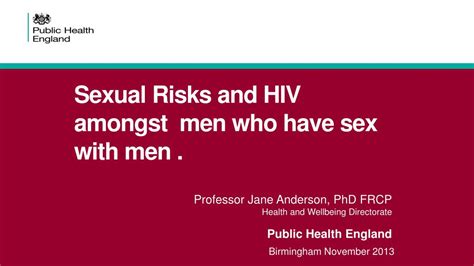 Ppt Sexual Risks And Hiv Amongst Men Who Have Sex With Men Powerpoint Presentation Id