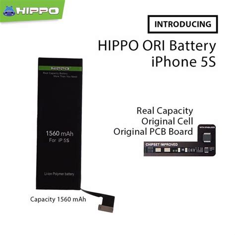 Jual Hippo Baterai Iphone 5S 5C 1560 MAH Original Premium Cell Quality