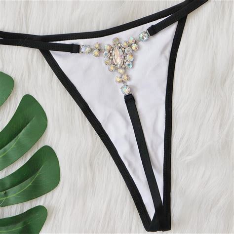 Luxury Crystal Diamond Cexy C String Bikini Designer Swimwear