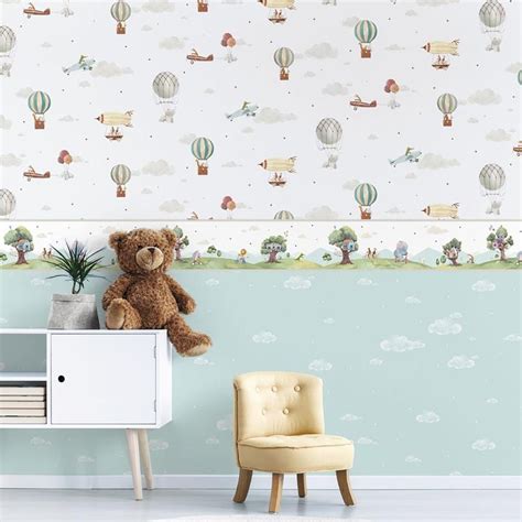 Papel Pintado Infantil Con Estrellas Y Nubes Pippo De Decoas