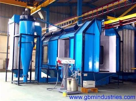 GBM Conveyorised Back To Back Powder Coating Booth For Industrial