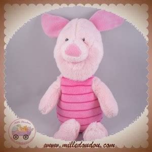 Disney Sos Doudou Porcinet Cochon Rose Violet Pastel Papillon Nicotoy