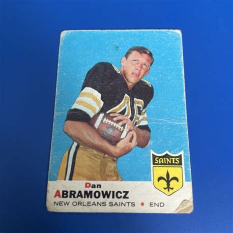 Dan Abramowicz 1969 Topps RC 36 Vintage New Orleans Saints LG EBay