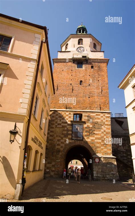 Krakow Gate Lublin From Inside The Old City Stock Photo Alamy