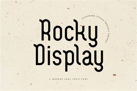 Rocky Display Font | Alpaprana | FontSpace