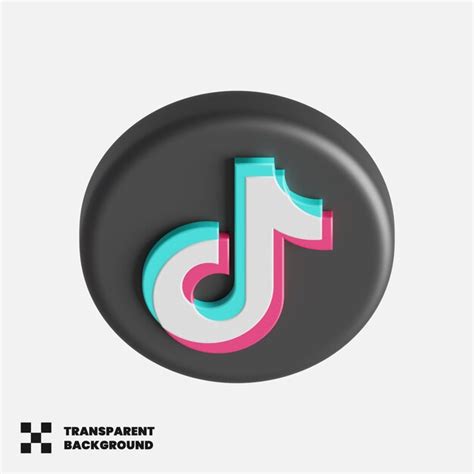 Icono De Redes Sociales Tiktok En 3d Render Archivo PSD Premium