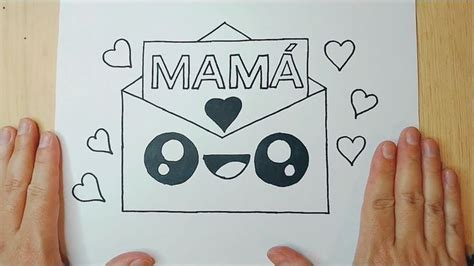 COMO DIBUJAR UNA CARTA PARA EL DIA DE LA MADRE, DIBUJOS FACILES, DIBUJO ...