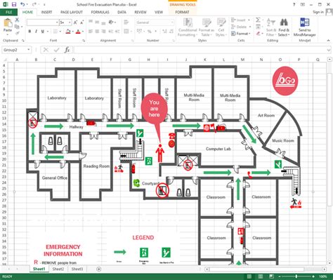 Fire Escape Floorplan In Excal Made By Edraw Max The Aim Of An