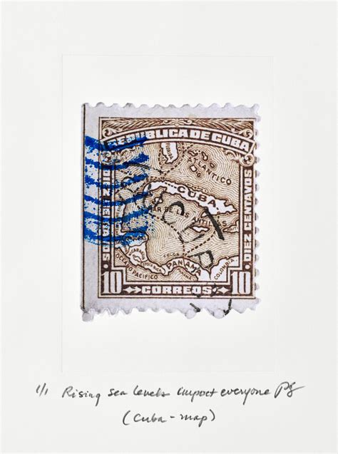 Rising sea levels impact everyone – (Cuba-Map) (14x11 shipping) — Phil