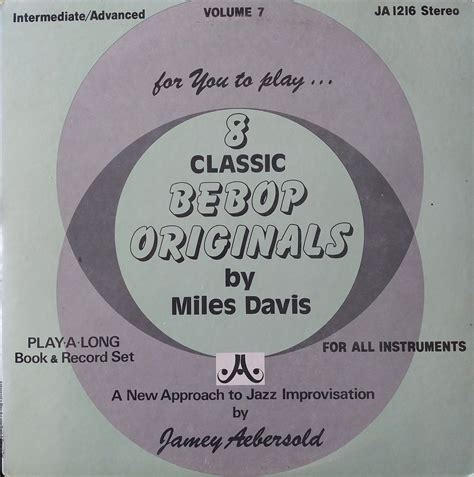 Jamey Aebersold Miles Davis Eight Classic Jazz Originals You Can Play