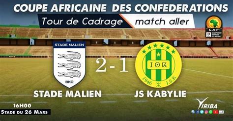 Tour De Cadrage Coupe Caf Le Stade Malien Assure Domicile