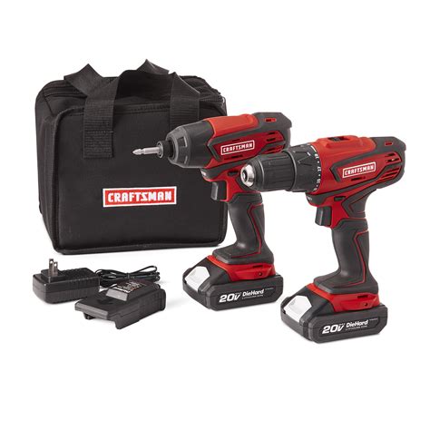 Craftsman 20V Cordless Drill Impact Driver Lithium Combo Kit 2