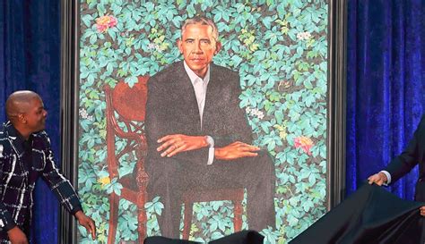 Kehinde Wiley unveils Obama's Smithsonian National Portrait at the ...