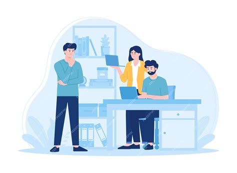 premium vector team collaboration  work concept flat illustration