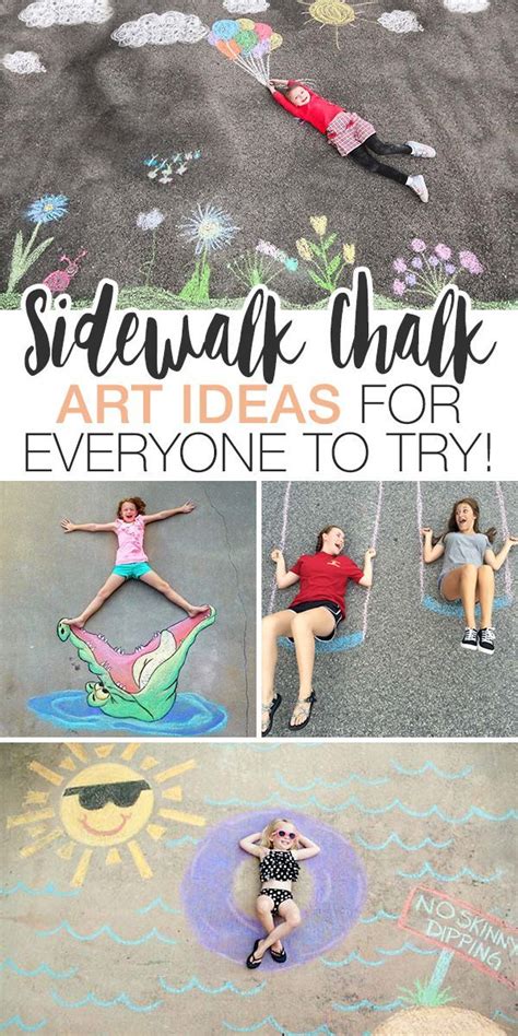 20 Easy Sidewalk Chalk Art Ideas For Everyone To Try • The Garden Glove In 2020 Chalk Art