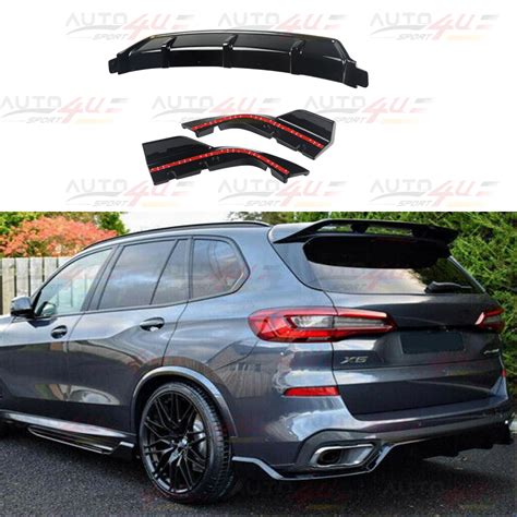 Fits 2019-23 BMW G05 X5 Front Lip Rear Diffuser Side Skirts Gloss Black ...