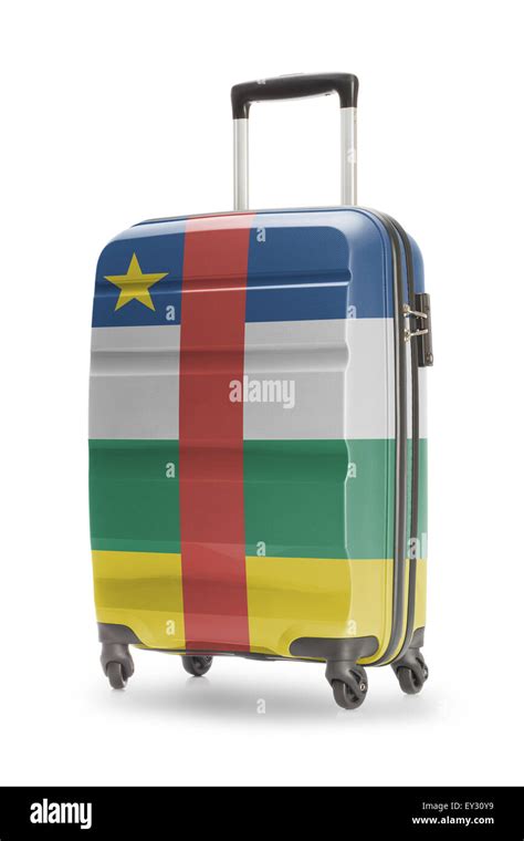 Suitcase Painted Into National Flag Central African Republic Stock