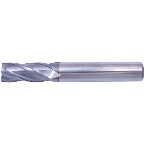 Swisstech End Mill Short Plain Round Shank Mm Carbide Ticn