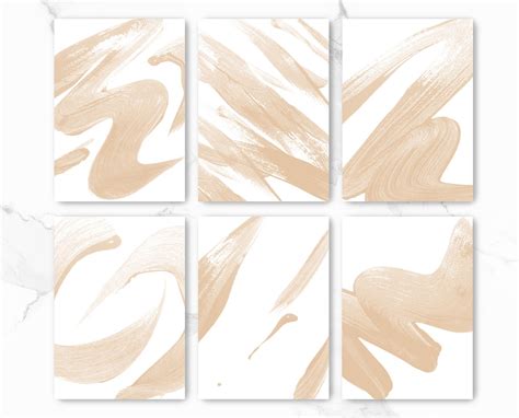 Nude Watercolor Brush Strokes Textures Digital Paper Paint Etsy