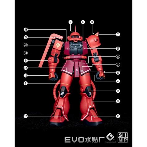 Jual Hadir Hg Zaku Ii Revive St Century Water Decal Evo Simp Decal