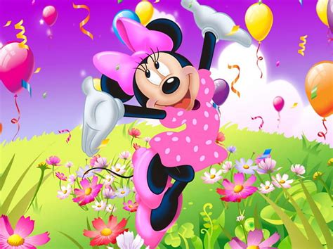 X Px Globos Disney Feliz Prado Minnie Mouse Fondo De