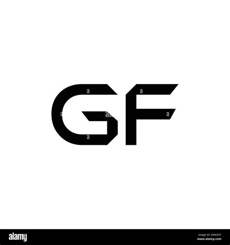 Initial Gf Letter Linked Logo Gf Letter Type Logo Design Vector