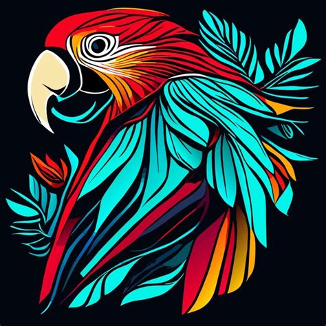 Premium Vector | Detailed parrot feather patterns