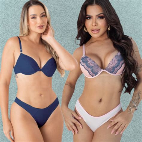 Kit Conjunto Lingerie Básica Lingerie Barata Lingerie de Fábrica Cores Variadas Shopee Brasil