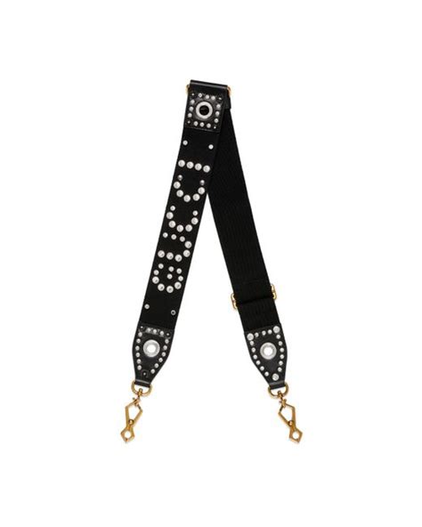 Gucci Wide Studded Shoulder Strap In Black Lyst