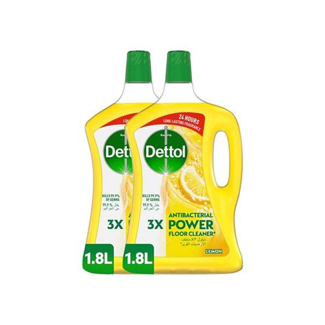 Buy Dettol Antibacterial Lemon Power Floor Cleaner 2x18l Online In Bahrain Talabat Bahrain