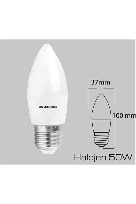 Osaka Light 6watt E27 Duylu 6500kelvin Beyaz Işık Led Buji Mum Ampul