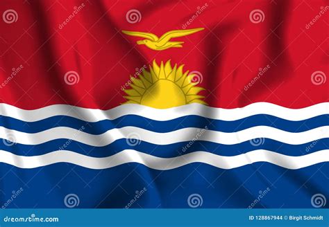 Ejemplo De La Bandera De Kiribati Stock de ilustración Ilustración de