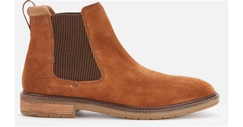 Clarks Clarkdale Hall Suede Chelsea Boots In Tan Brown For Men Lyst