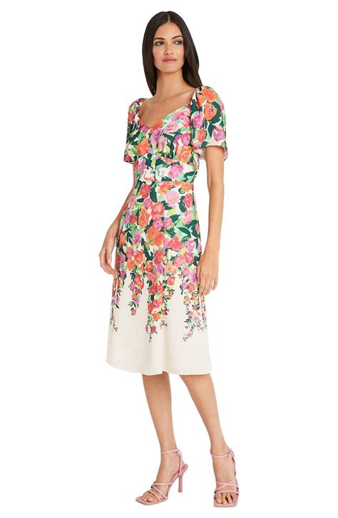 Maggy London Floral Sweetheart Neck Dress Nordstrom