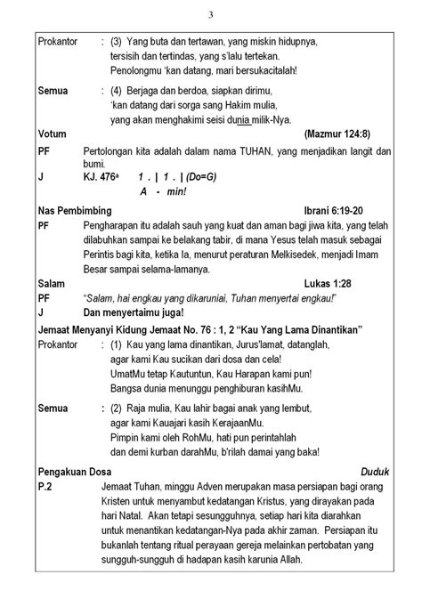 Tata Ibadah Warta Jemaat Minggu 03 Desember 2023 GPIB Sola Gratia