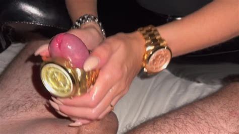 Hot MILF Levels Up Multiple WRISTWATCH Handjob Extremely HOT
