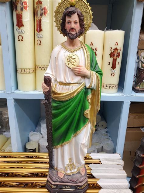 Inch Saint Jude San Judas Tadeo Statue Catholic Figurine Etsy