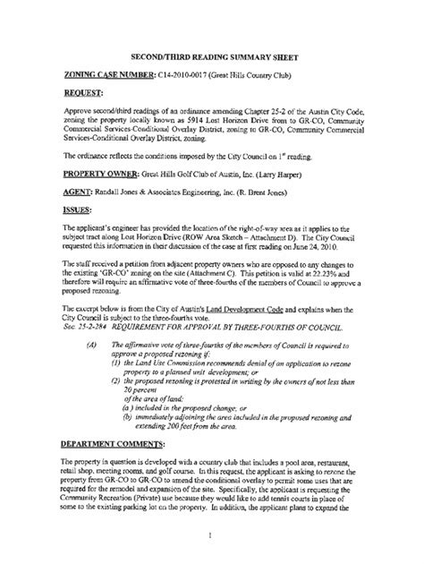 Fillable Online SECOND THIRD READING SUMMARY SHEET ZONING CASE Fax