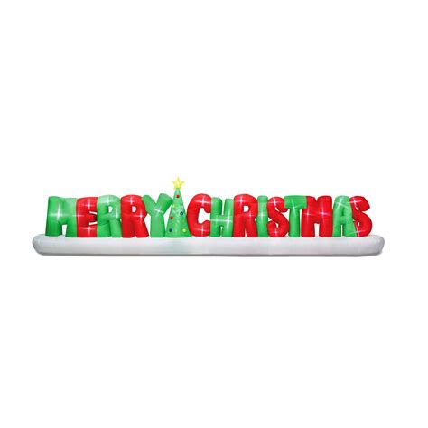 Holiday Time Yard Inflatable Merry Christmas Sign Walmart