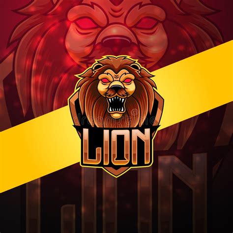 Lion Esport Logo Mascot Design Stock Vector Illustration Of Emblem