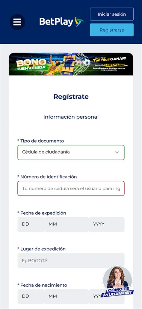 BetPlay Registrarse Crear Cuenta Inicio y Verificación