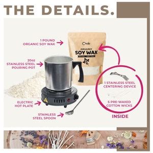 Making Kit With Electronic Hot Plate DIY Candle Maker Etsy
