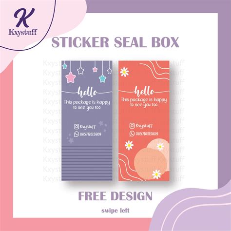 Jual Cetak Sticker Seal Box Kardus Label Pengiriman Logo Olshop