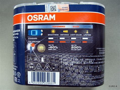 Buy H3 OSRAM 12V55W Fog Breaker 2600K Yellow Globes Fog Spot Light Bulb ...
